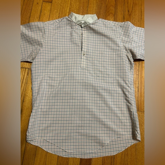 Vintage 70s Lord Jeff 100% Cotton Size Large Checkered Retro Shirt - Picture 2 of 10